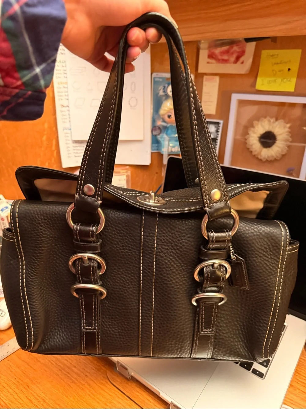 Vintage Coach Chelsea Barrel Turnlock Shoulder Bag